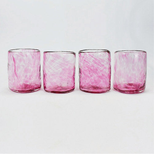 Colorful Hand Blown Glass Tumblers from Oaxaca (Large)